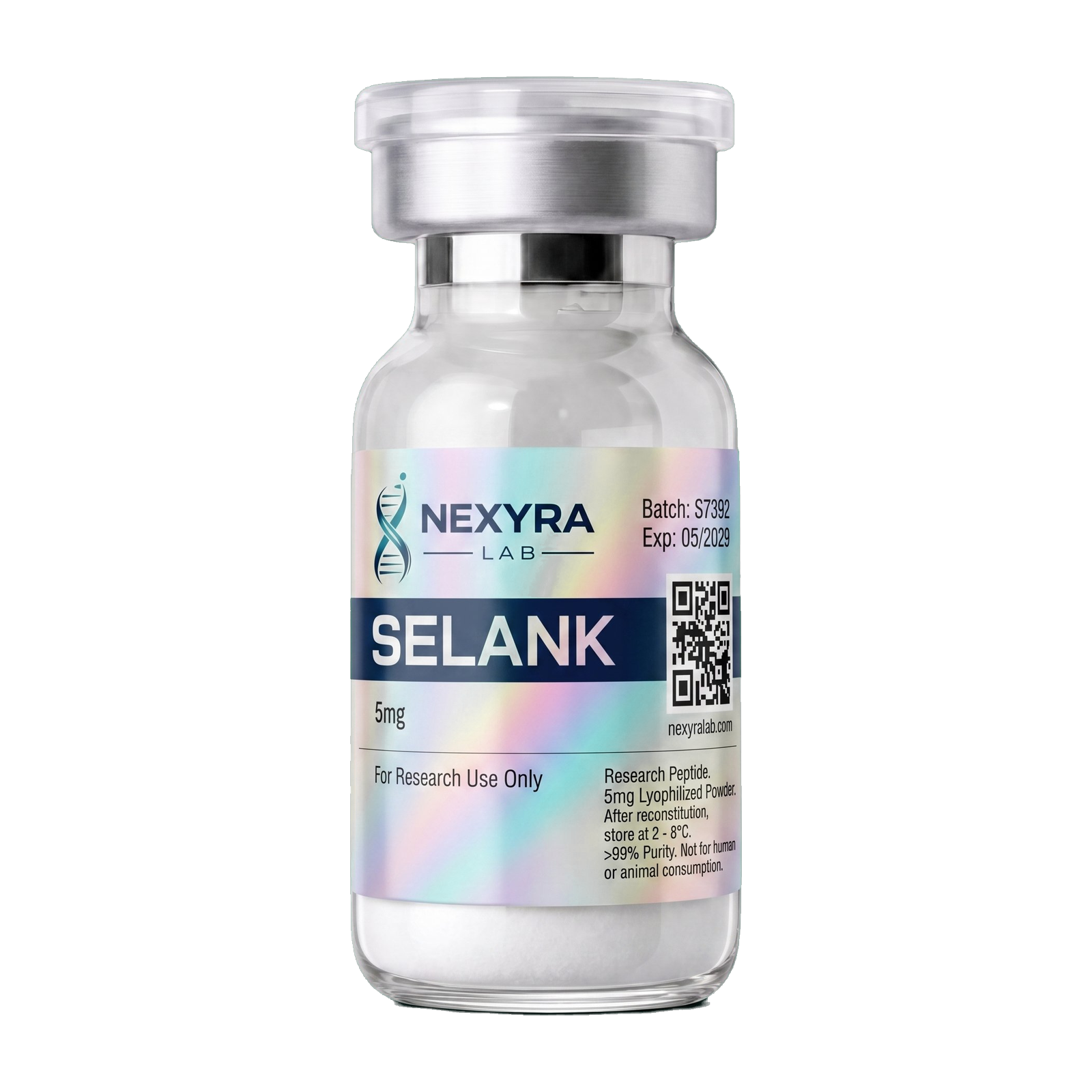 Selank research vial